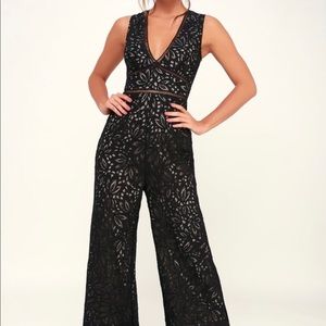 Lulus Amora Black Lace Jumpsuit